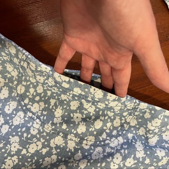 Girl Old Navy floral shirt dress button down tie waist long sleeve cotton size M - Picture 6 of 10